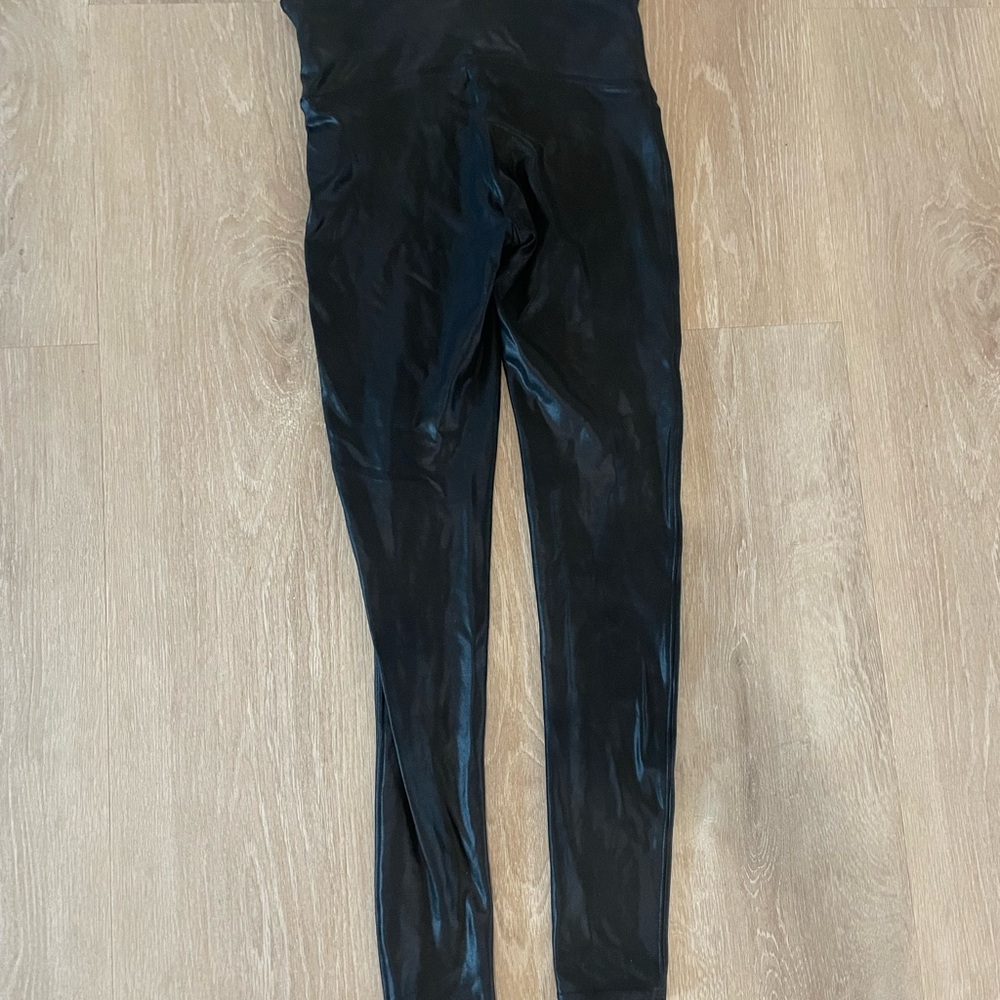 Spanx High-Waist Faux Leather Black Leggings - Picture 5 of 5